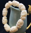 Ivory fruit carved Guanyin head prayer bead bracelet, Bodhi seed coconut wood hand-held prayer bead cart hanging accessory, gift box set details Picture